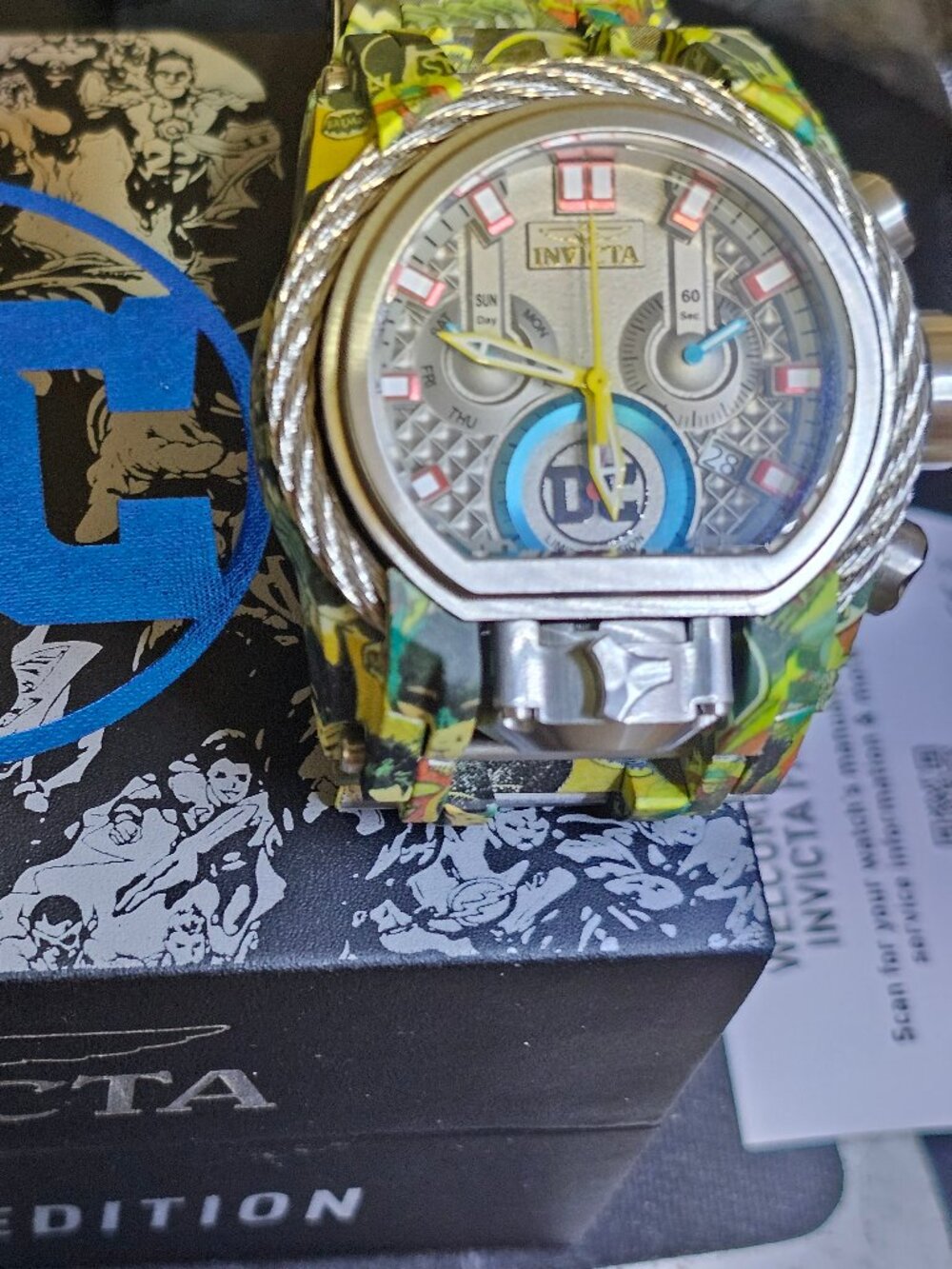 Invicta DC Comics Batman Swiss Ronda Z60 Caliber Men's Watch - 52mm, Steel, Aqua - Picture 14 of 14